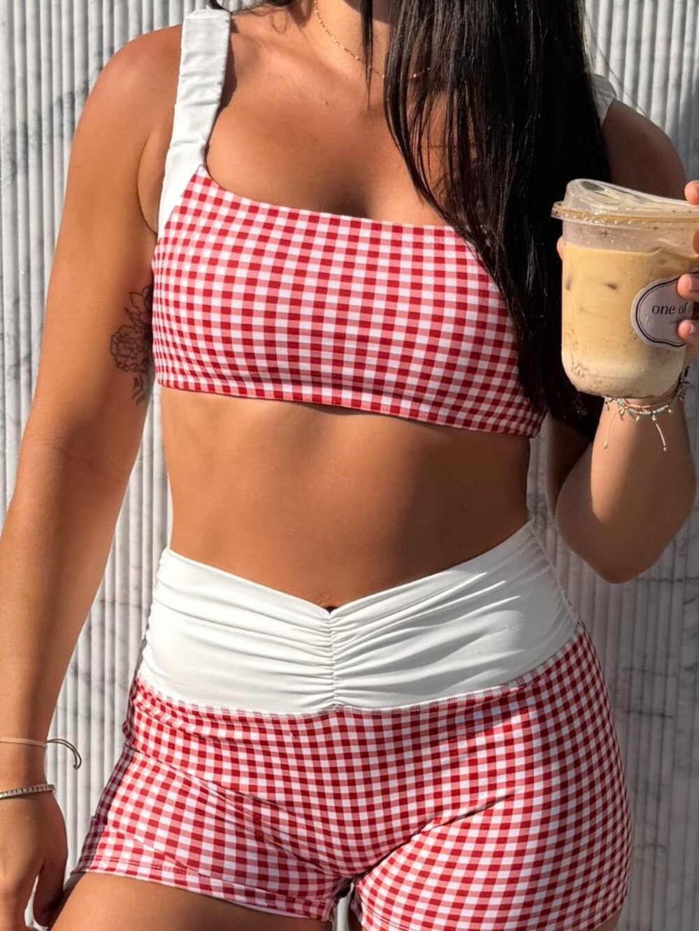 Gingham Workout Set